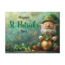 Gnome Leprechaun et Pot of Gold St. Patrick's Day