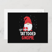 Carte Postale Gnome Mignon Tatoué de Noël (Devant / Derrière)