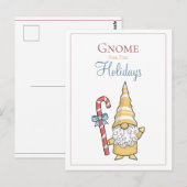 Carte Postale Gnome Pour Les Fêtes Noël (Devant / Derrière)