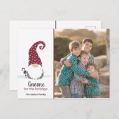 Carte Postale Gnome pour les vacances Scandinavian Tomte design (Devant / Derrière)