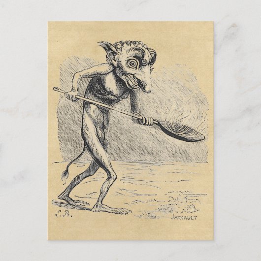 Carte Postale Gnome prend le cauldron (Devant)