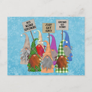 Carte postale Gnome Protest Holiday