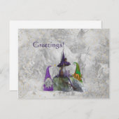 Carte Postale Gnome Purple House Gold Confetti (Devant / Derrière)