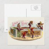 Carte Postale Gnomes de boîte à cigares vintages (Devant / Derrière)