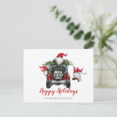 Carte Postale Gnomes de Noël mignons Salutation d'entreprise (Debout devant)