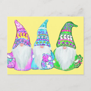 CARTE POSTALE GNOMES DE PÂQUES