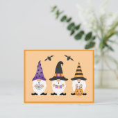 Carte Postale Gnomes d'Halloween violet orange (Debout devant)