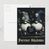 Carte Postale Gnomes Gothiques "True Grim" avec "Forever Shadows (Devant / Derrière)