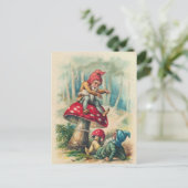 Carte postale "Gnomes jouant sur un tabouret" (Debout devant)