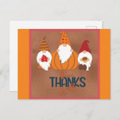 Carte Postale Gnomes mignonnes, merci à vous tous Automne Automn (Devant / Derrière)