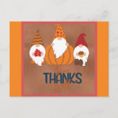 Carte Postale Gnomes mignonnes, merci à vous tous Automne Automn (Devant)