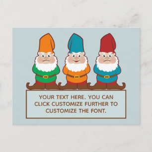 Carte Postale Gnomes mignons Ajouter votre texte