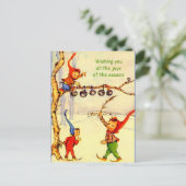 Carte postale Gnomes vintage Holiday, mignonne 193 (Debout devant)