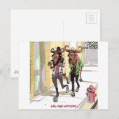 Carte Postale Gnu Age Hipsters Rick London Drôle (Devant / Derrière)