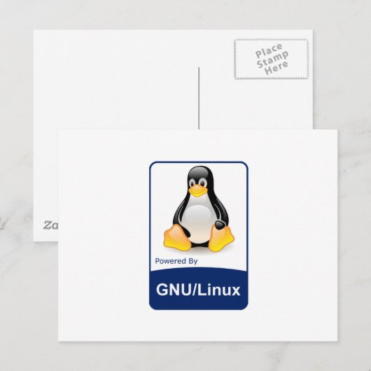 Carte Postale GNU/Linux (Devant / Derrière)