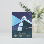 Carte Postale "Go by rail" New York - Chicago (Debout devant)