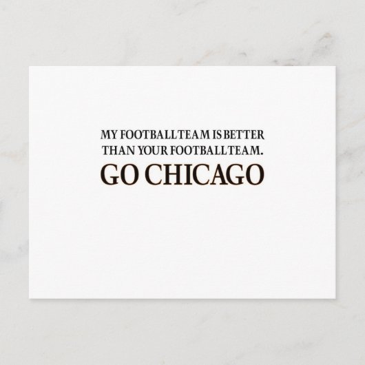 Carte Postale GO CHICAGO (shuffle noir) (Devant)