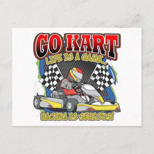 Carte Postale Go Kart Life (Devant)