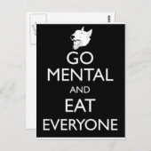 Carte Postale Go Mental Bull Terrier (Devant / Derrière)