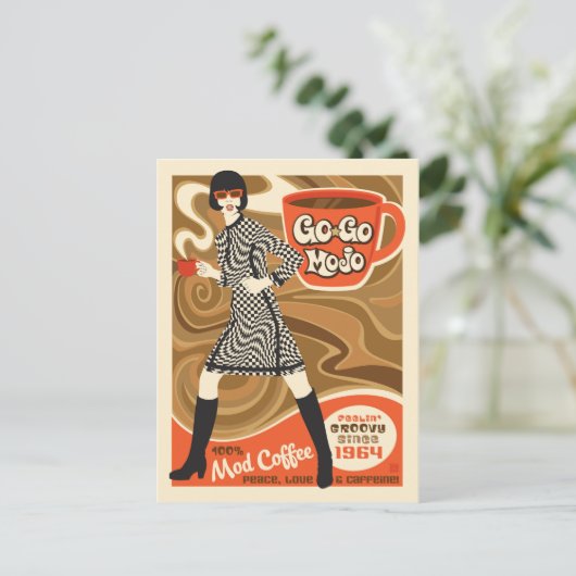 Carte Postale Go Mojo Coffee (Debout devant)