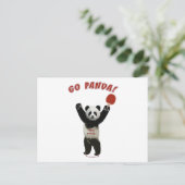 Carte Postale Go Panda Ping Pong (Debout devant)