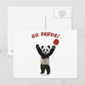 Carte Postale Go Panda Ping Pong (Devant / Derrière)