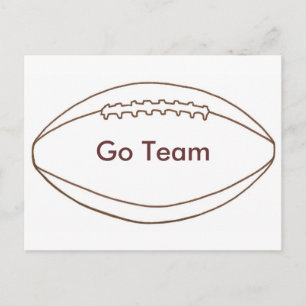Carte Postale Go Team Custom Football Outcards