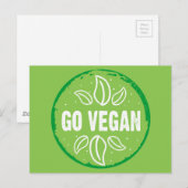 Carte Postale Go Vegan (Devant / Derrière)