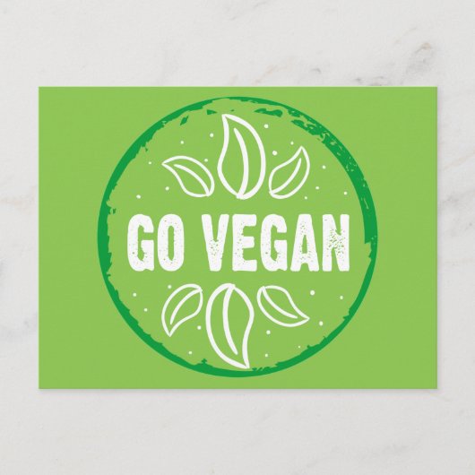 Carte Postale Go Vegan (Devant)