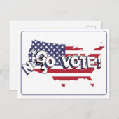 Carte Postale Go Vote ! Appel de vote (Devant / Derrière)