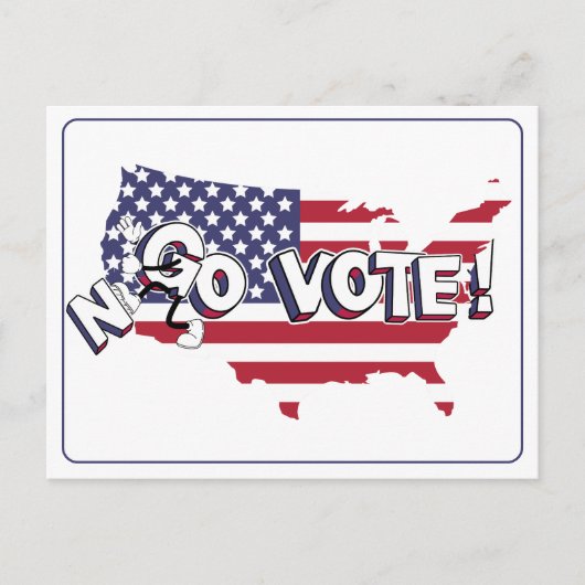 Carte Postale Go Vote ! Appel de vote (Devant)