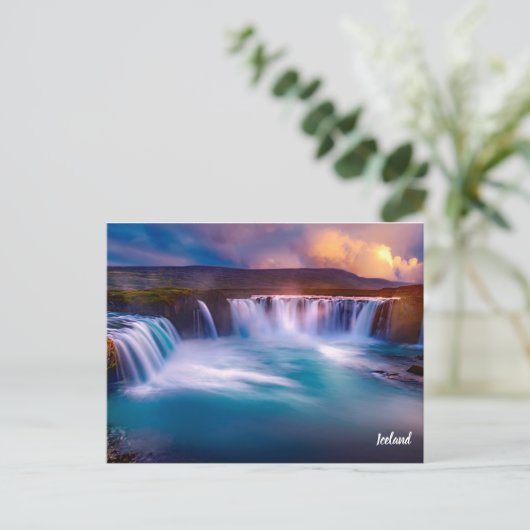 Carte postale Goafoss Islande Waterfall (Debout devant)
