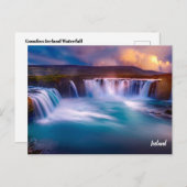Carte postale Goafoss Islande Waterfall (Devant / Derrière)