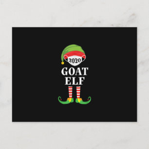Carte Postale Goat Elf Matching Christmas