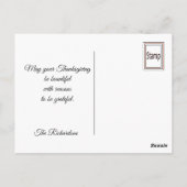 Carte Postale Gobble Gobble Couleur automne Feuilles d'érable Ac (Dos)