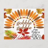 Carte Postale Gobble Gobble Couleur automne Feuilles d'érable Ac (Devant)