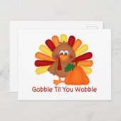 Carte Postale Gobble Thanksgiving (Devant / Derrière)