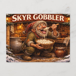 Carte Postale Gobbler de Skyr lutin de Noël islandais
