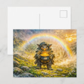 Carte Postale Gobelin de fantasy dynamique avec un pot d'or sous (Devant / Derrière)