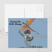 Carte postale Goblin Flying Dragon Kite Imaginaire (Devant / Derrière)