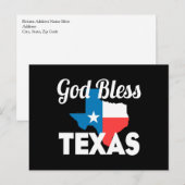 Carte Postale God Bless Texas (Devant / Derrière)