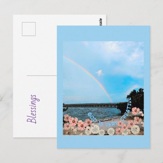 Carte Postale God is very creative (Devant / Derrière)