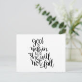 Carte Postale God is within her she will not fall (Debout devant)