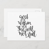 Carte Postale God is within her she will not fall (Devant / Derrière)