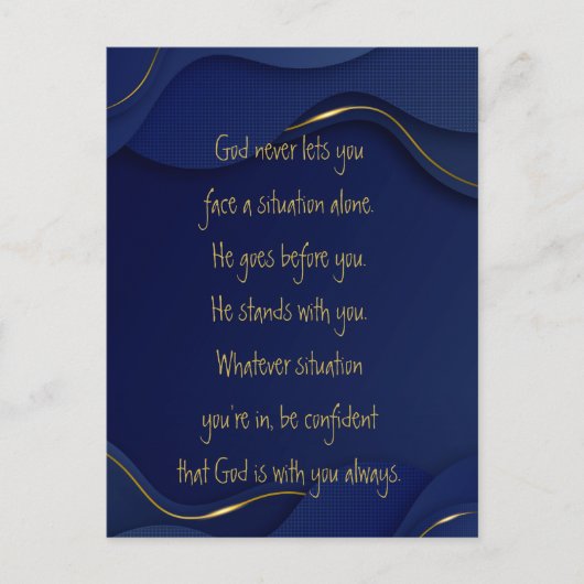 Carte Postale God With You Always Never Alone Inspirational (Devant)