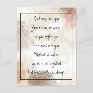 Carte Postale God With You Always Never Alone Inspirational Po