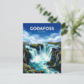 Carte Postale Goðafoss Islande (Debout devant)