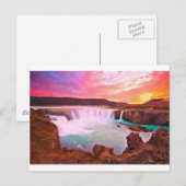 Carte Postale Godafoss, Nord de l'Islande 3 art (Devant / Derrière)