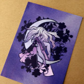 Carte Postale Goddess de lune violette Wiccan Triple Moon Symbol