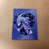Carte Postale Goddess de lune violette Wiccan Triple Moon Symbol